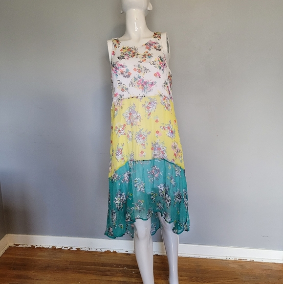 Ella Moss Dresses & Skirts - Ella Moss Tiered Floral Silk Sundress, GUC, Size S